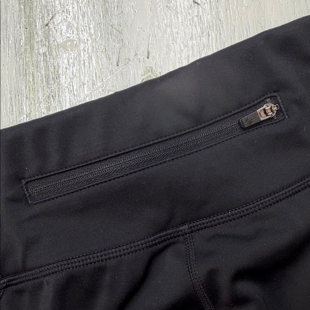 Athleta Asym Mesh Sonar Honeycomb Print Leggings Black Gold Silver Purple Sz M - Picture 9 of 13